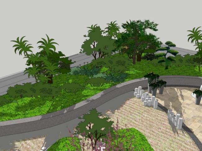 Sketchup景观模型|屋顶花园,现代风格 Sketchup景观模型|屋顶花园,现代风格
