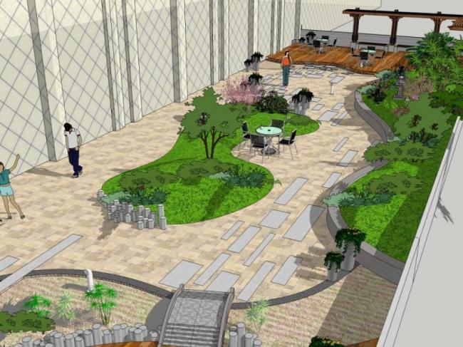 Sketchup景观模型|屋顶花园,现代风格 Sketchup景观模型|屋顶花园,现代风格