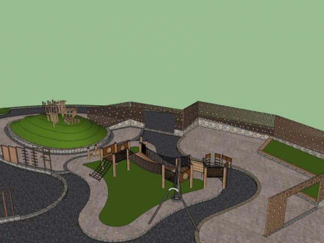 Sketchup景观模型|水上乐园景观,古典风格 Sketchup景观模型|水上乐园景观,古典风格