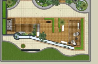 Sketchup景观模型|屋顶花园,现代风格-BIM建筑网