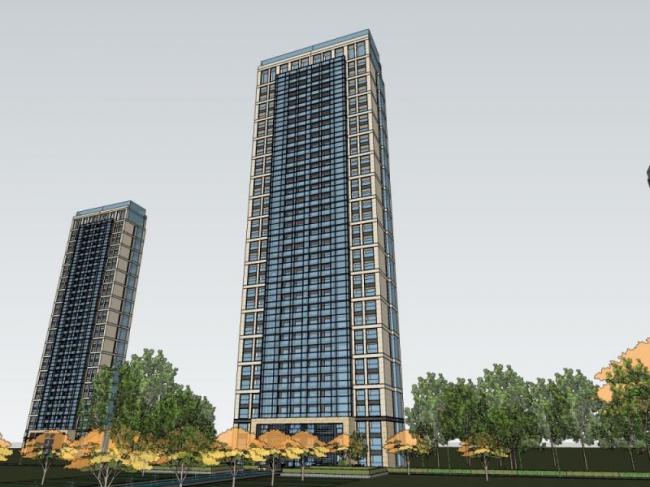 Sketchup住宅模型|超高层住宅楼,现代风格 Sketchup住宅模型|超高层住宅楼,现代风格