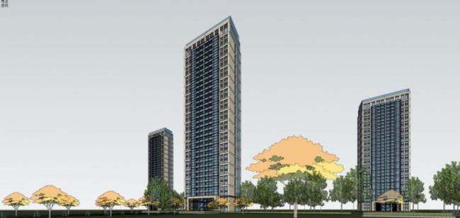Sketchup住宅模型|超高层住宅楼,现代风格 Sketchup住宅模型|超高层住宅楼,现代风格