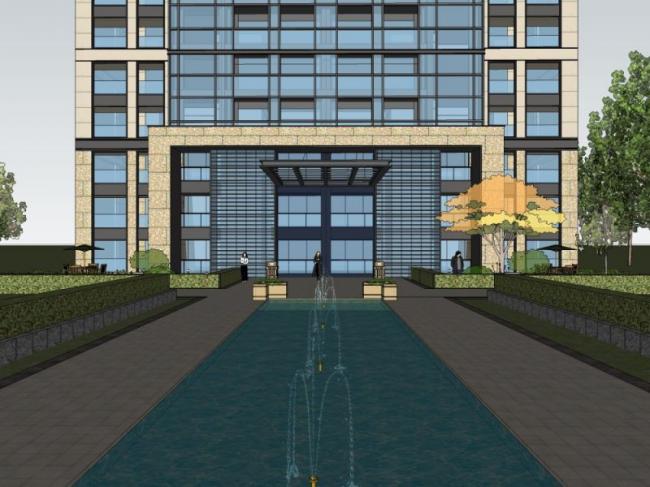 Sketchup住宅模型|超高层住宅楼,现代风格 Sketchup住宅模型|超高层住宅楼,现代风格