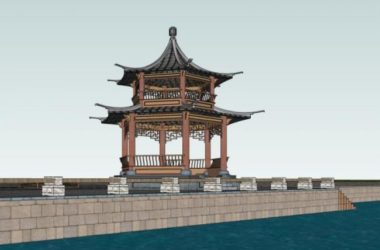 Sketchup小品模型|亭子,中式风格,小品-BIM建筑网