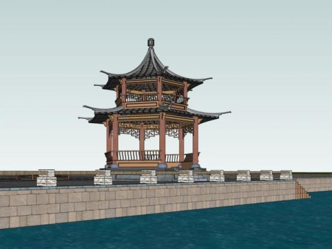 Sketchup小品模型|亭子,中式风格,小品 Sketchup小品模型|亭子,中式风格,小品