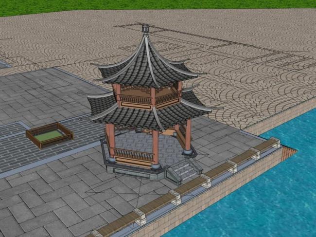 Sketchup小品模型|亭子,中式风格,小品 Sketchup小品模型|亭子,中式风格,小品