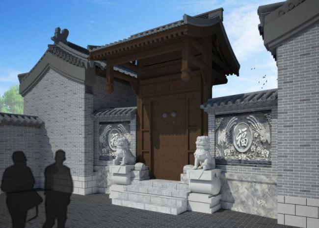 Sketchup小品模型|垂花门,中式风格,小品 Sketchup小品模型|垂花门,中式风格,小品