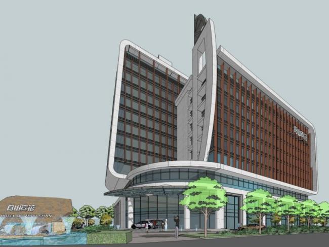 Sketchup酒店模型|高层酒店,现代风格 Sketchup酒店模型|高层酒店,现代风格