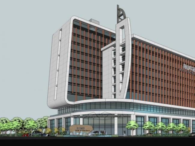 Sketchup酒店模型|高层酒店,现代风格 Sketchup酒店模型|高层酒店,现代风格