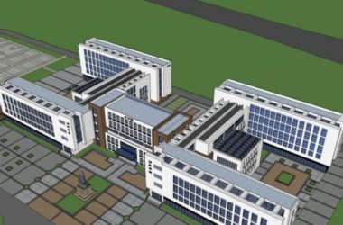 Sketchup学校模型|多层学校,校园教育建筑,现代风格-BIM建筑网