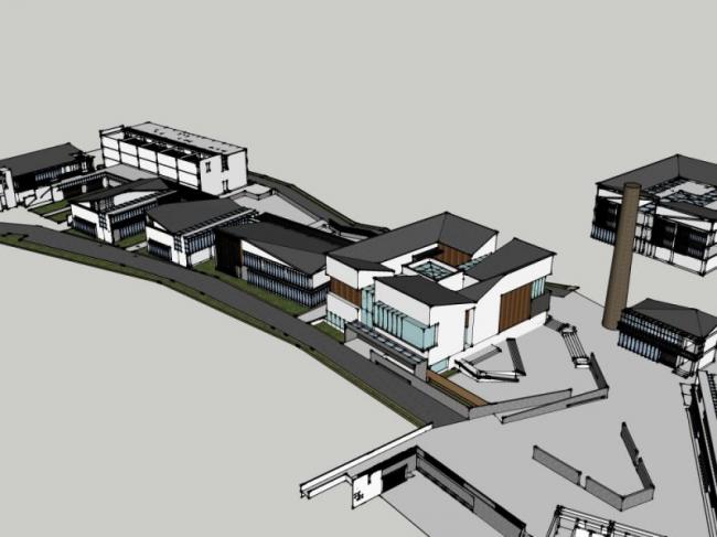 Sketchup商业模型|多层商业街,中式风格 Sketchup商业模型|多层商业街,中式风格