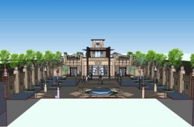 Sketchup商业模型|低层售楼处,现代风格-BIM建筑网