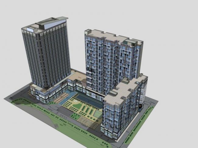 Sketchup酒店模型|高层酒店,现代风格 Sketchup酒店模型|高层酒店,现代风格