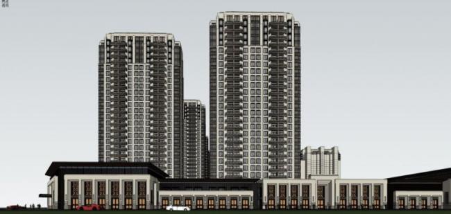 Sketchup住宅模型|高层住宅,古典风格 Sketchup住宅模型|高层住宅,古典风格