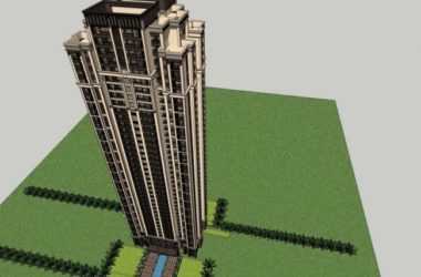 Sketchup住宅模型|超高层住宅楼,居住建筑,古典风格-BIM建筑网