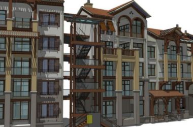 Sketchup住宅模型|多层住宅楼,欧式风格,居住建筑,古典风格-BIM建筑网