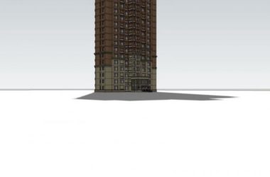 Sketchup住宅模型|超高层住宅楼,英式风格,居住建筑,古典风格-BIM建筑网