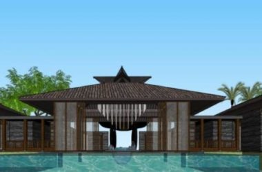 Sketchup酒店模型|多层酒店,中式风格-BIM建筑网