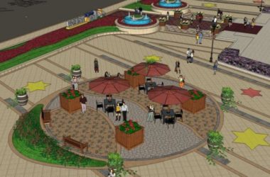 Sketchup景观模型|商业景观,街头景观,古典风格-BIM建筑网