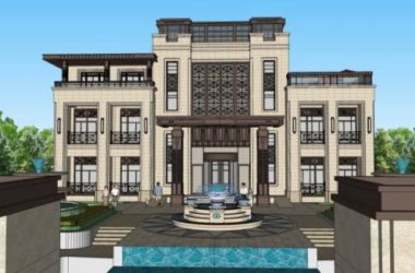 Sketchup商业模型|多层会所,古典风格-BIM建筑网