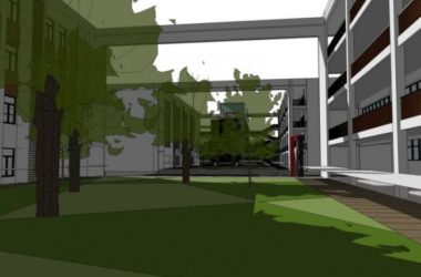 Sketchup学校模型|多层学校,校园教育建筑,现代风格-BIM建筑网