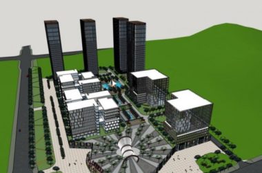 Sketchup综合体模型|多高层综合体，办公楼，酒店，商业，公寓，现代风格-BIM建筑网