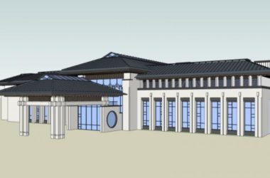 Sketchup酒店模型|多层酒店,中式风格-BIM建筑网