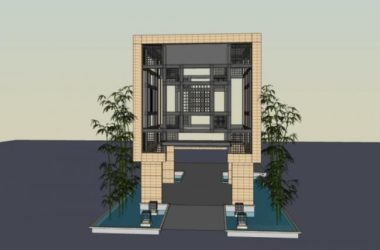 Sketchup小品模型|亭子,现代风格,小品-BIM建筑网