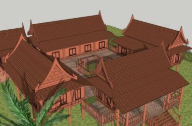 Sketchup住宅模型|住宅楼,泰式风格,古典风格-BIM建筑网
