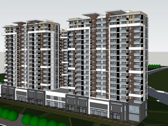 Sketchup住宅模型|高层住宅小区,现代风格 Sketchup住宅模型|高层住宅小区,现代风格