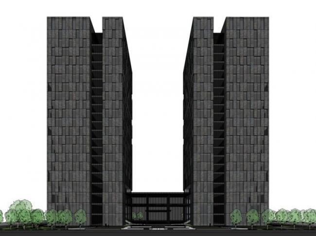 Sketchup住宅模型|高层住宅楼,现代风格 Sketchup住宅模型|高层住宅楼,现代风格