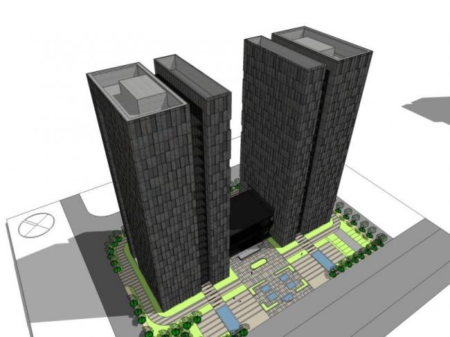 Sketchup住宅模型|高层住宅楼,现代风格 Sketchup住宅模型|高层住宅楼,现代风格