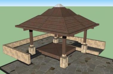 Sketchup小品模型|亭子,古典风格,小品-BIM建筑网