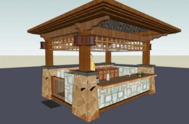 Sketchup小品模型|亭子,古典风格,小品-BIM建筑网