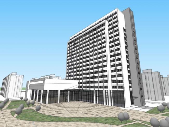 Sketchup酒店模型|多层酒店,现代风格 Sketchup酒店模型|多层酒店,现代风格
