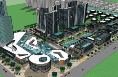 Sketchup综合体模型|高层办公楼，酒店，底层商业，住宅，多高层综合体，现代风格-BIM建筑网