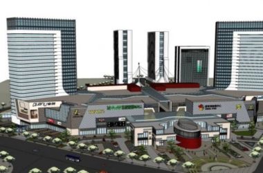 Sketchup综合体模型|高层办公楼,酒店,底层商业,多高层综合体,现代风格-BIM建筑网