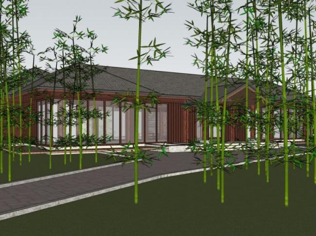 Sketchup景观模型|院落景观,中式风格 Sketchup景观模型|院落景观,中式风格