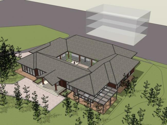 Sketchup景观模型|院落景观,中式风格 Sketchup景观模型|院落景观,中式风格