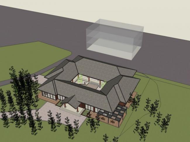 Sketchup景观模型|院落景观,中式风格 Sketchup景观模型|院落景观,中式风格