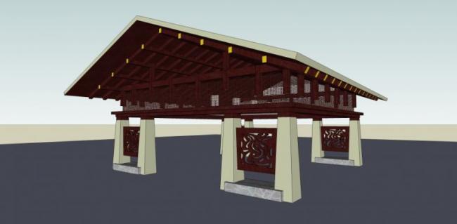 Sketchup小品模型|亭子,中式风格,小品 Sketchup小品模型|亭子,中式风格,小品