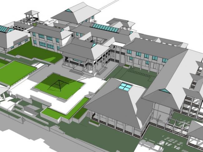 Sketchup酒店模型|多层酒店,中式风格 Sketchup酒店模型|多层酒店,中式风格