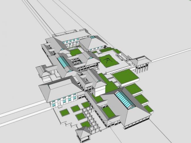Sketchup酒店模型|多层酒店,中式风格 Sketchup酒店模型|多层酒店,中式风格