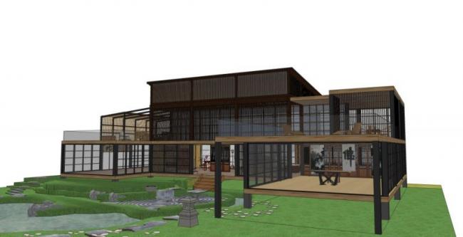 Sketchup商业模型|多层茶楼,现代风格 Sketchup商业模型|多层茶楼,现代风格