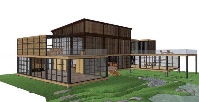 Sketchup商业模型|多层茶楼,现代风格 Sketchup商业模型|多层茶楼,现代风格