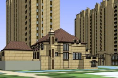 Sketchup医院模型|多层敬老院,养老院,医疗建筑,古典风格-BIM建筑网
