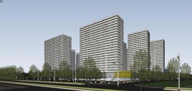 Sketchup住宅模型|高层住宅区,现代风格 Sketchup住宅模型|高层住宅区,现代风格