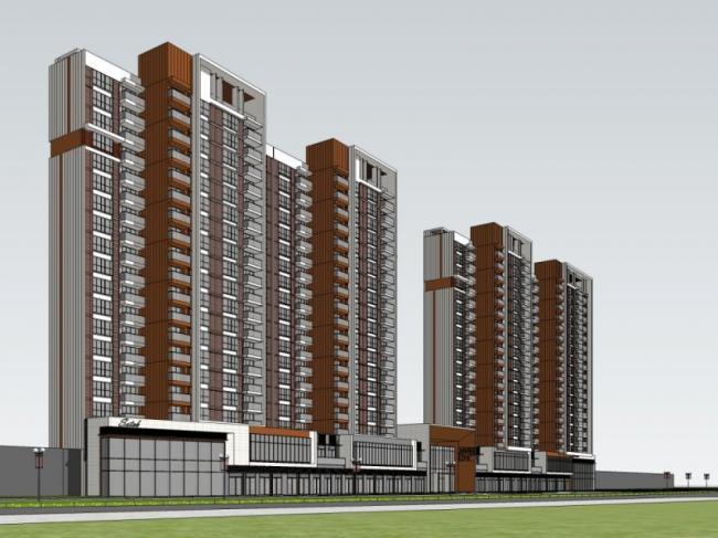 Sketchup住宅模型|高层住宅,现代风格 Sketchup住宅模型|高层住宅,现代风格