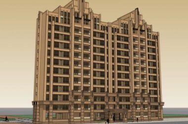Sketchup住宅模型|高层住宅楼,古典风格-BIM建筑网