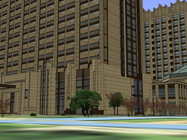 Sketchup住宅模型|高层住宅区,古典风格 Sketchup住宅模型|高层住宅区,古典风格